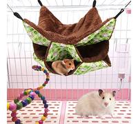 Animal Pequeño Cálido, Nido para Dormir de Algodón de Hamaca con Cama para Mascotas de Tres Capas con Coba de Indias y Sustrato de Hamaca y Sustrato Suave Cómodas Capas de Lujo de Lujo para Sus