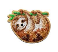 Animal Perezoso - Parches Termoadhesivos Bordados Aplique Para Ropa, Tamaño: 5,5 x 4,2 cm