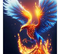 Animal Phoenix Wing Jigsaw Puzzle 300 Pieces 35x35cm/14x14inch, Difficult Jigsaw Puzzles for Adults 300, Beautiful Art Work, Great Festive Puzzle Gift for Men/Women