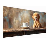 Animal Pintar por Numeros Adultos, DIY Pintar por Numeros Sin Marco, Kits de Manualidades Adultos Perro Paint by Numbers Adult, Pintura al Óleo de Lienzo para Decoracion Pared, Regalo, 30x70cm B-50