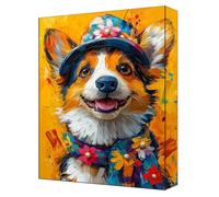 Animal Pintar por Números Adultos perro, DIY Cuadros para Pintar por Números con Acrílicas y Pinceles, Manualidades adultos, Kit Completo de Lienzo 70x95cm, Decoración del Hogar (Sin Marco) G-78