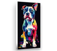 Animal Pintar por Numeros Adultos, Perro Manualidades Adultos con 3 Pinceles y Pinturas Acrílicas, DIY Pintar por Numeros Niños Grande, Regalo para Decoración del Hogar, 20x40cm Sin Marco 02w-1014