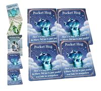 Animal Pocket Hug Gifts, Keepsake with Positive Cards, Encouragement Greeting Card, for Friend Birthday Thanksgiving Anniversary (StyleE,4PCS)