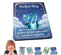 Animal Pocket Hug Gifts, Mini Resin Animal Hug Token, Emotional Support Turtle with Mini Pocket Hugs Greeting Cards, Cute Pockets Hugs for Christmas Anniversary Valentines Birthday (1pcsC)