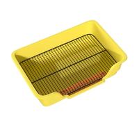 Animal Potty Station - Toilet Tray for Pets | Stainless Steel with Detachable Grid, Puppy Litter Box, Indoor Outdoor Household Apartments Homes Cats Dogs Small Pets Training Aid and Hygiene Tool