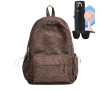 Animal Print Bag Pack - Leopard Laptop Rucksack, Casual Bookbag Unit | Carcasa de tela de guepardo espaciosamente con compartimentos, para viajes diarios, escuela, fin de semana, viajes