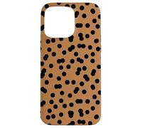 Animal Print Camel and Black Polka Dots Abstract Polkadots Carcasa para iPhone 15 Pro Max