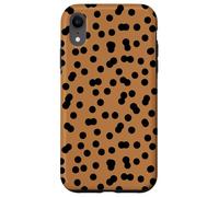 Animal Print Camel and Black Polka Dots Abstract Polkadots Carcasa para iPhone XR