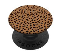 Animal Print Camel and Black Polka Dots Abstract Polkadots PopSockets PopGrip Adhesivo