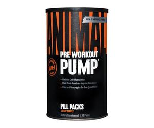 ANIMAL Pump - cápsulas con matriz de creatina, potenciador del bombeo, fórmula energética y antioxidantes - Preentrenamiento para un bombeo visible y desarrollo muscular - 30 cápsulas