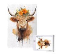 Animal Puzzle 120 Piezas,Rompecabezas Adultos de Madera,Ganado De Las Tierras Altas Puzzles Juegos Divertidos/Relajantes/Desafiantes para Adultos,como Regalo para Amigos y Seres Queridos M-1468
