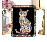 Animal Puzzles - Wooden Interactive Educational Toys | Cat Shaped Board Game Puzzle | 100 Piece Funny Family Game For Kids Adults | For Home School Office Dorm Travel Camping Birthday Wall Decor