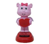 Animal Que Baila Solar: Lindo para Tablero, Figura De Ventana con Cabezón, Decoración De Escritorio De San Valentín, Estatuilla De Baile con Energía, Juguete De Baile con Energía Solar Pa