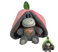 Animal Relleno - Ansiety Plush | Luces De Música Relajantes De Movimiento De Respiración Realista | Regalo Portátil para Adultos Niños Toy Calmante Control De Volumen Y Ajuste De C