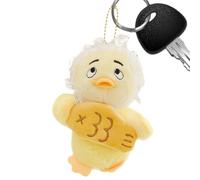 animal relleno del pato de la historieta, llavero de la felpa del pato | Dibujos animados Lindo juguete de peluche suave llavero portátil colgantes llavero