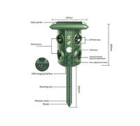 Animal Repellent Outdoor Solar Ultrasonic Bat Repellent Household Anti-Insect and Snake Equipment
