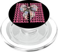Animal Rescue Adopt Dogs Cats Girl Coquette Bow Rosa PopSockets PopGrip para MagSafe