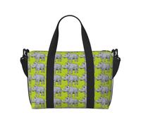 Animal Rhino - Bolsa de viaje de mano para gimnasio, fin de semana, durante la noche, entrenamiento, viajes, yoga, Black, Talla única, Clásico