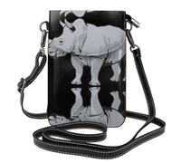 Animal Rhino - Bolso cruzado para teléfono celular, bolso pequeño de piel sintética para mujer, bolso de hombro para teléfono celular