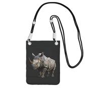 Animal Rhino Print - Bolsa para teléfono móvil para mujer y hombre, resistente al agua, para viajes, correr, Black, Talla única