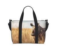 Animal Rhino1 Print - Bolsa de gimnasio para mujer, bolsa de viaje para fin de semana, bolsa de lona para artículos personales, Negro -, Talla única