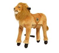 animal riding- Animal Tiere ARL006S Shimba-León para Montar (3 a 5 años, Altura del sillín 56 cm, con Ruedas), Color marrón