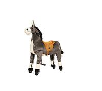 animal riding ARD012M Dundy-Burro de equitación para niños de 5 a 8 años, Color Gris, Altura del sillín de 69 cm, con Ruedas