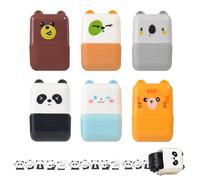 Animal Roller Stamps, Kids Drawing Stampers, 1.65x1.1x1.02 Inches Educational Stamp Set with PP Build, 6-Piece Hand Eye Coordination Activity, Learning Toy for Children, Art Stampers for Play