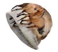 Animal Running Wild Horse Designs Beanie Hat Moda Casual Warm Slouchy Knit Cap para Hombres Mujeres
