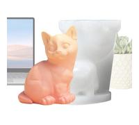 Animal Shaped Soap Molds - Silicone Casting Molds | Epoxy Resin Moulds | Reusable Plaster Moulds for Wedding Home Table Decor, 3D Cat Dog Candle Making Supplies, Silicone Mold for Festive Ornaments