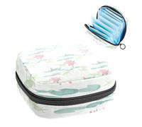 Animal Silhouette Frog Lotus - Kit de primera menstruación para niñas, bolsa menstrual de tampón, soporte para almohadilla de lactancia con cremallera, organizador de servilletas sanitarias