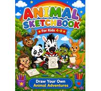 Animal Sketchbook for Kids Ages 4-8: 110 Blank Pages for Drawing, Doodling and Creative Fun (Wild Wonders)