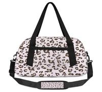 Animal Skin - Bolsas de lona para niños y niñas, ligeras, con estampado de leopardo rosa, bolsa de gimnasio para niños, pequeña, para fin de semana, para llevar durante la noche, bolsa de viaje o