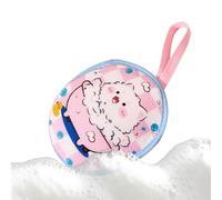 Animal Soap Mesh Bag, Shower Body Scrubber Foaming, 13 cm/5.12in with Soap Holder System, Lightweight Quality Bathing Design Unit, Easy Gear, Versatile Skin Tool for Home Travel Use