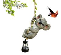 Animal Solar Garden Light - Waterproof Outdoor Lantern Koala Statue, Decorative Hanging Solar Chandelier with Climbing Rope Koala Accent for Garden Fence Patio | Yard Porch Balcony Decor