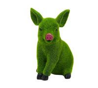 Animal Statues, Flocked Pet Figurines, 10.63x7.48x5.91 Inch Yard Decoration, Comfort Aid with Wedding Style, Compact Supply with Outdoor Use, Home Accessories for Lawn Backyard Porch Patio and Terrace