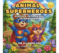 Animal Superheroes Coloring Book for Kids: Cute & Funny Animals in Capes, Large Square Coloring Pages for Toddlers and Kids Ages 4-8, Fun Action Scenes with Black-Backed Pages to Prevent Bleed-Through