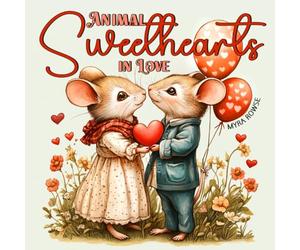 Animal Sweethearts in Love: A Cute and Retro Aesthetic Coloring Book Not Just for Valentine's Day with Adorable Dressed Up Animal Couples with a Classic Touch