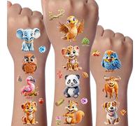 Animal Tatuajes Temporales Niños, 12 Hojas Animale Purpurina Tatuaje Falsos, Relleno Para Bolsas Regalo Infantil, Decoraciones Cumpleaños Fiesta, Regalos Para Niños Niñas