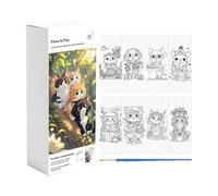 Animal-Themed Watercolor Book, Water Painting Activity Set, Creative Paper Kit with Brush Tool, Cute Art Sets, Portable Watercolor Book with Practical Use, Arts Accessory for School Playroom