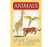 Animal-Themed Word Search Puzzle Book: Word Searches with Easy to Read Print about Animals, Zoos, and More | 6x9 inches, 110 pages | 50+ Puzzles ... Gift for Vacations, Holidays, and Free Times