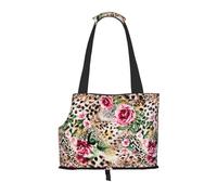 Animal Tiger Leopard Print Rose Flower Print Pets Dogs Carrier Bags Puppy Carrier Dog Walking Bags for Small Dogs and Cat and Rabbit