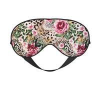 Animal Tigre Estampado de leopardo Rosa Flor Impreso, Cubreojos completos Antifaz bloqueador de luz Antifaz para dormir Antifaz suave con los ojos vendados Noche