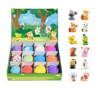 Animal Toy Bath Salt Balls 12 Pack | Sea Salt & Minerals, 2.1in, 60 g cada | Creative Bath Bombs with Surprise Toy Toy Inside | de Plant Extract Essential Oil Spa Gift for Kids