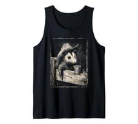 Animal Vaquero rústico de zarigüeya con café Helado zarigüeya Occidental Camiseta sin Mangas