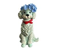 Animal Vases for Flowers, Funny Resin Dog Shaped Centerpiece Handmade Decorative Flower Vase for Home Tabletop Bookshelf Kitchen Cafe Coffee Shop Dining Room Mantel Office Work Place Decor