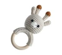 Animal Wooden Crochets, Crochet Animal Rattle Toy, Soothing Teether Toy, Easter Basket Stuffers, Baby Shower Decor, Soft Stuffed Animals for Kids, Unisex