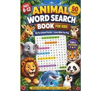 ANIMAL WORD SEARCH BOOK FOR KIDS: 50 Fun Animal Puzzles. Learn While You Play