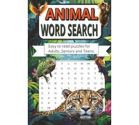 Animal Word Search Puzzle Book: Fun and Easy to Read Animals Word Puzzle | 6x9 inches, 110 pages | 50+ Puzzles