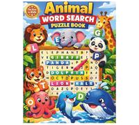 Animal Word Search Puzzle Book: Fun and Educational Animal Word Search Puzzles for Kids Ages 5-13 to Boost Memory, Vocabulary, Focus, Brain Training, and Early Learning Skills